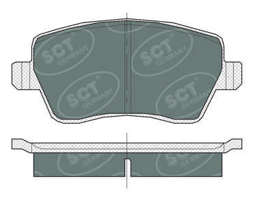 SCT GERMANY stabdžių trinkelių rinkinys, diskinis stabdys SP 383 PR